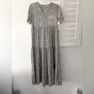 NWOT! Shein Leopard print ruffle hem smock dress